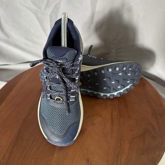 Merrell Antora 3 Trail Running Sneakers Women's  Size 7 Blue Shoes Vibram Soles - Picture 1 of 14